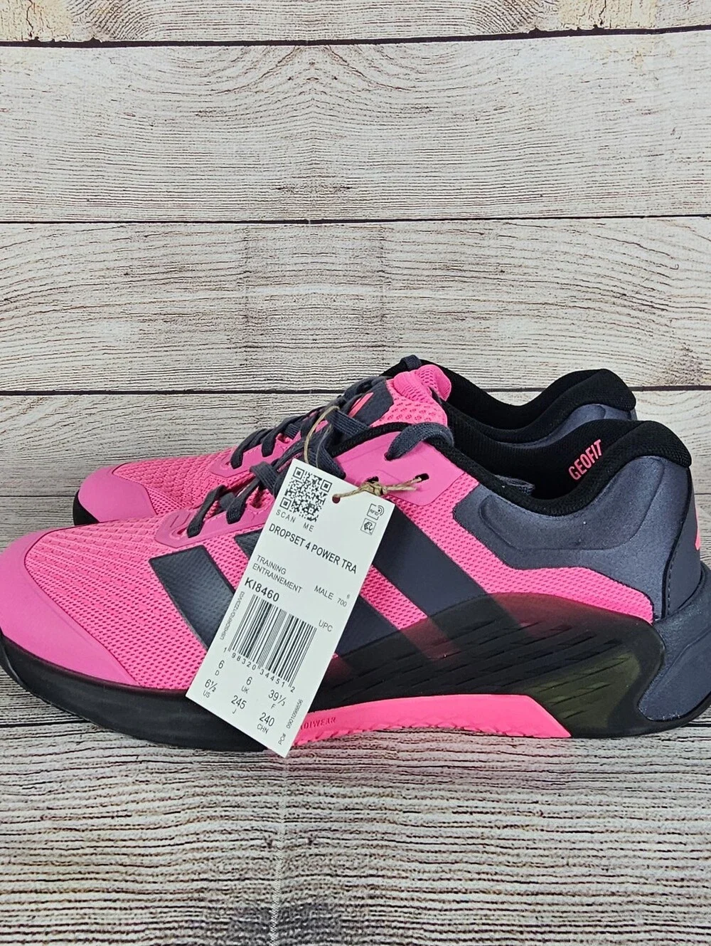 Adidas Dropset 4 Training Shoes Men Size 6.5 Lucid Pink Workout Gym NWOB